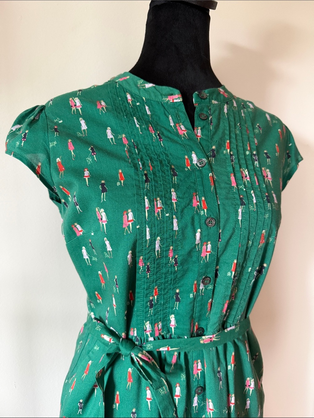 Boden Emerald Green Tennis Print Midi Dress - Picture 7 of 9
